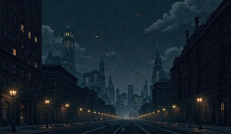 It was night time, the whole city was in the embrace of sleep.