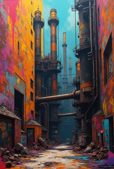 graffiti about the industrial sector 