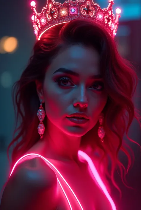 Name “ROSI LA GLAMUROSA” neon with crowns