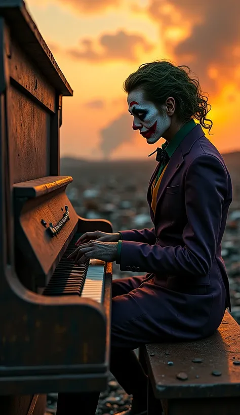 Here's the revised description, guaranteeing it to be **a  Harlequin** and not the Joker:  

** Image Description :**  
"A hyper...