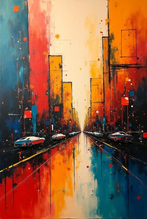 create modern abstract painting like street 