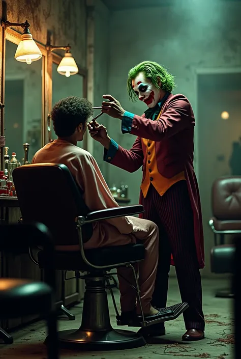 Joker Barber Cutting Hair