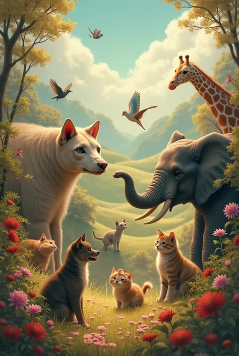 With other another animals