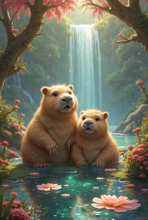 Make capybara pictures in fantasy 