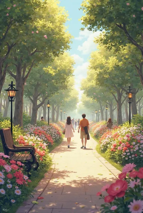 Flower Street Promenade。soft light。