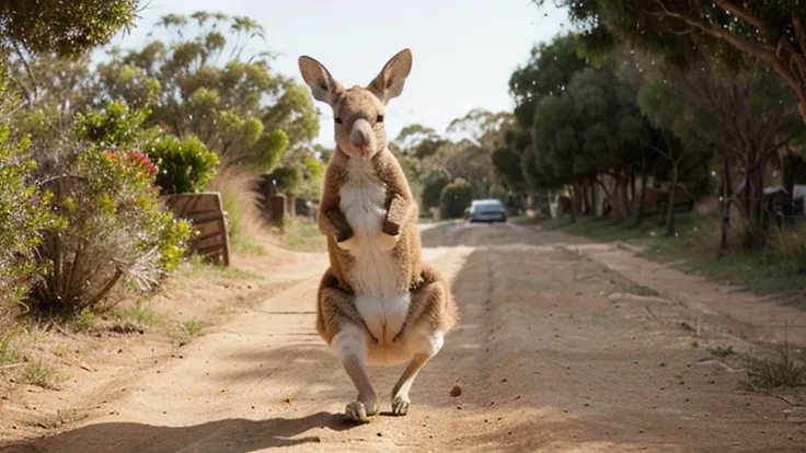 Hop, hop, kangaroo, so bouncy and bright,
Jumping through the outback from morning till night.
With a pouch so cozy, her joey ri...