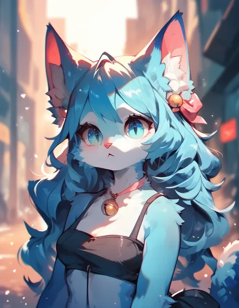 Score_9, Score_8_up, Score_7_up, Score_6_up, Score_5_up, Score_4_up,Source code_furry, cute blue furry cat female, animal nose, ...