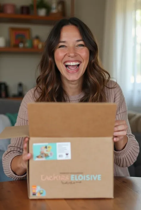 The blogger is excited to open a delivery box，inside is a customized healthy snack pack，Say to the camera：“My exclusive snack ha...