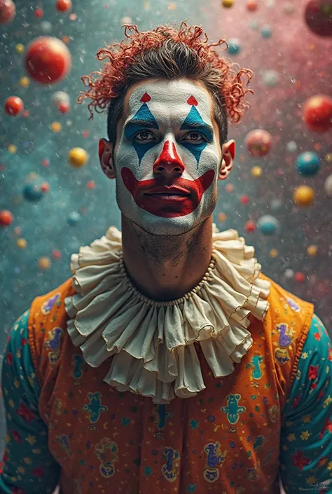 Cristiano Ronaldo dressed as a clown