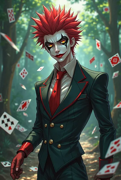 A human representation of the character Hisoka from Hunter x Hunter