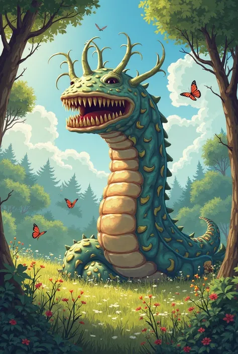 No, the king of slugs from terraria, he should be like from a game and the field itself like from real life