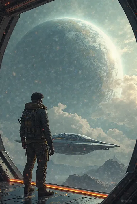 Diego arrived on his ship to a planet 