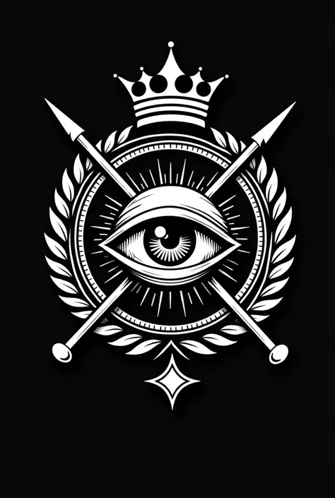 logo for private club in black and white that wears the all-seeing eye