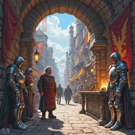 armor shop in a fantasy world