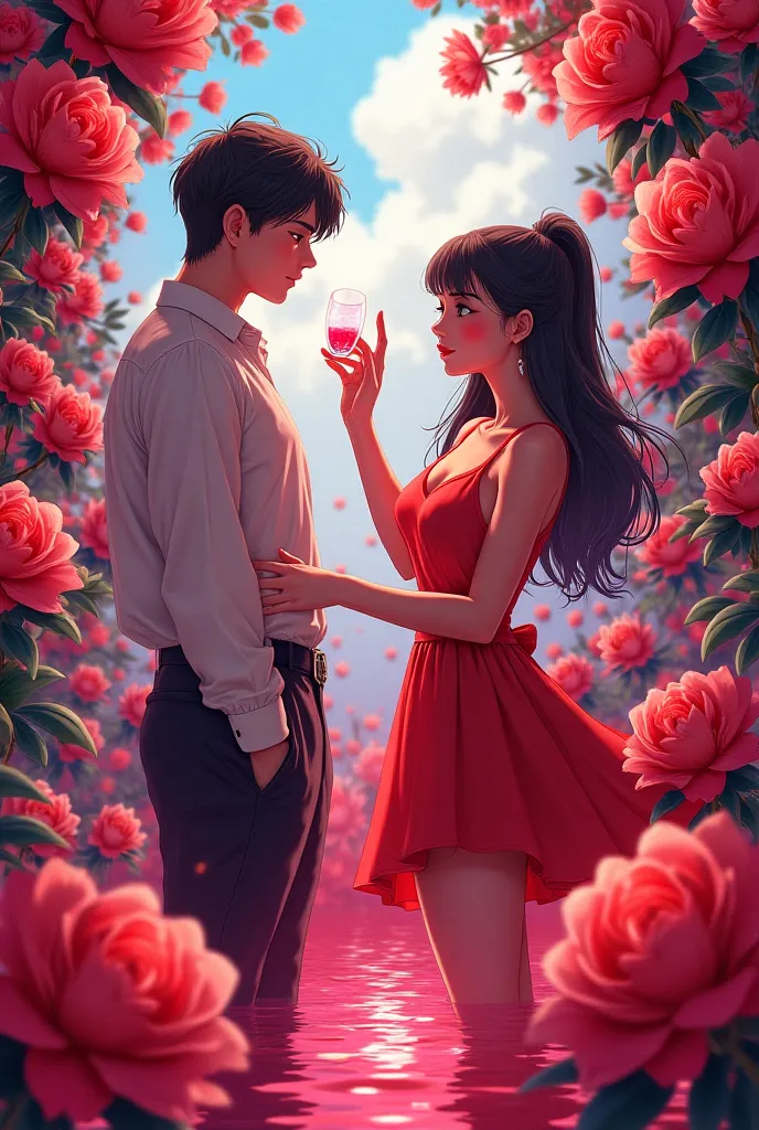 But more anime style, not as realistic, a rich and succulent and hotter anime. 