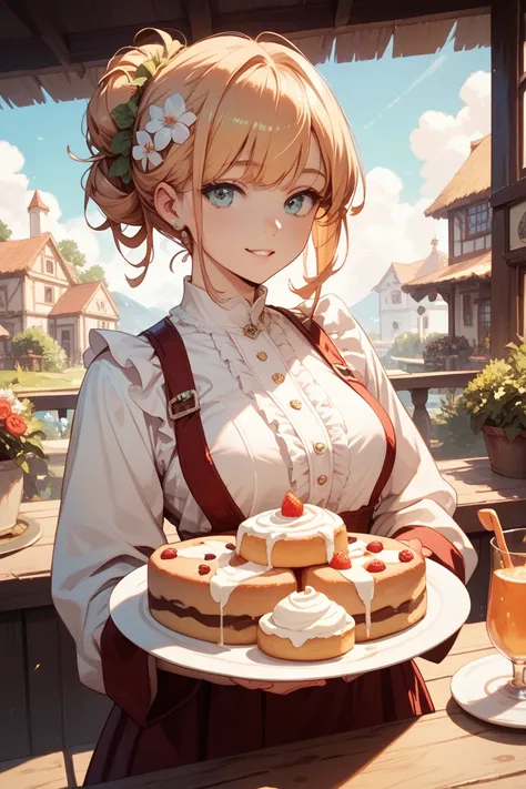 The sun shines on the pudding
