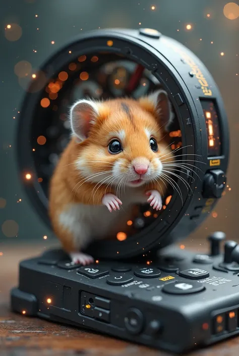 A hamster inside a remote control