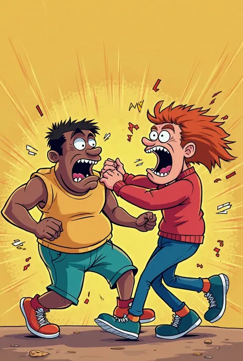  Violence Hit Another Person cartoon