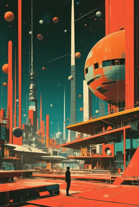 (((masterpiece,best quality))),32K Wallpaper,((( Highly Detailed Poster ))),retro vintage,sci-fi,(((space thriller cinematic mov...