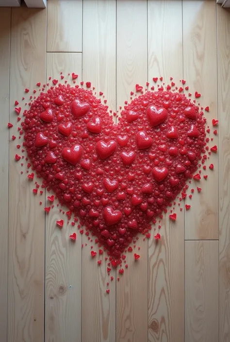 Make a picture of real semen on the floor in the shape of a heart, And that the semen in the heart can only be seen on the sides...