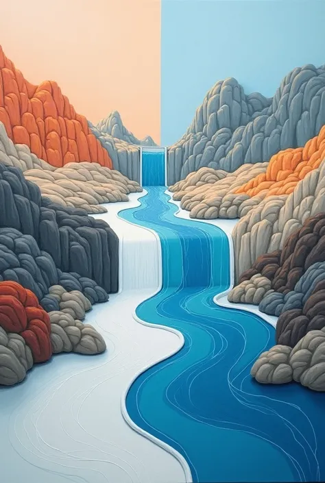 Make a spatial contrast with these words : “dynamic, static; bWatercoup, sparsely ; Water, down ; droit, LEFT ; centre, marge, F...