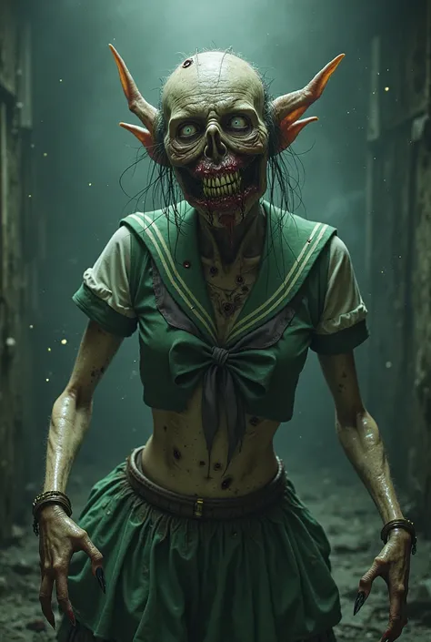 Create the scariest、appalling、Create the most creepy creature slurp Sailor Jupiter from Sailor Moon、digestion
Wear a Sailor Jupi...