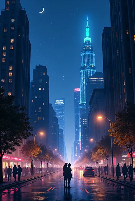 Images of cities at night