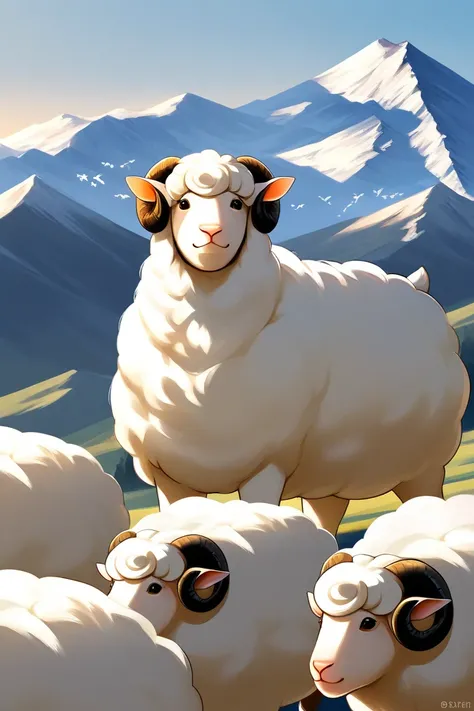 I would like to create a logo in which a sheep with quite a few wounds on the left side appears on a mountain looking down.  Let...