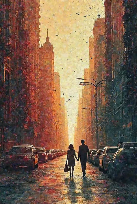 I wanted to create a book cover with the title “between chaos and what was left”, It's a lesbian romance, I wanted something sub...