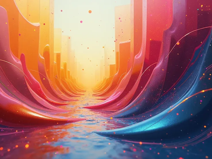 design a template name abstract aura of a designing company with vibrant colours