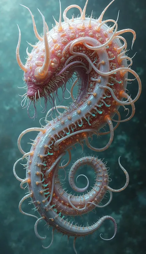  Main Body :  
Forma: An elongated, sinuous core, similar to a giant earthworm, but composed of multiple intertwined tubes that ...