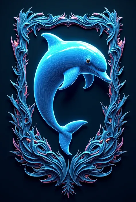 Dolphin logo with decoration and creative borders that have elxus written, CEMP, 2026