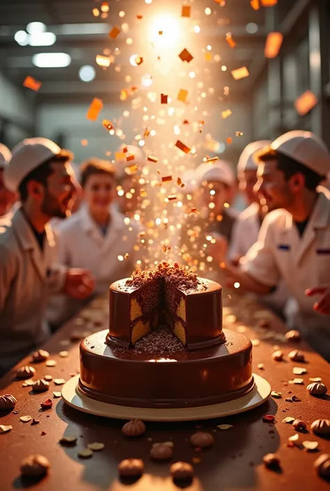 I want a video. The time is a minute 
 Molten Nutella cake is announced. The time is one minute in the Nutella factory and peopl...
