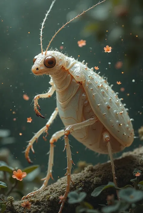 Create a humanized and beautiful cockroach
