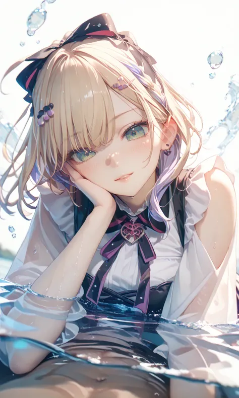 アニメの女性, 胡桃のあ, , knee boots, straddling on face, Push your head under the water, From below, looking down