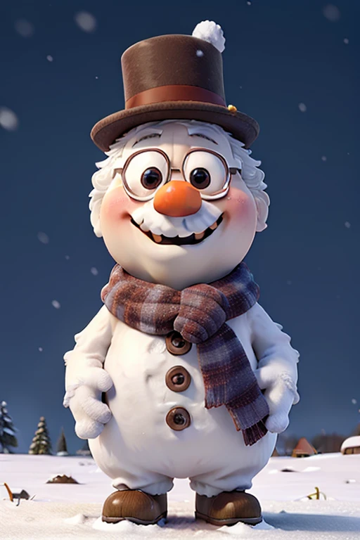 Grandpa　Perm　snowman　snowing　