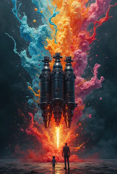 Crée-moi des images de bombe, de peinture animés en png 