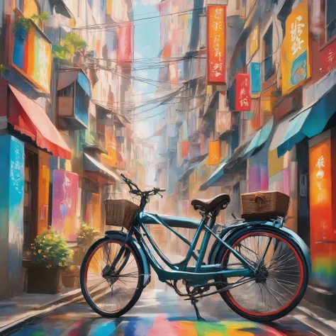 (Japan's Finest Animation, Ghibli style, colorful bright color, 256 multicolor), (Ultra-high resolution output, like spray art 0...