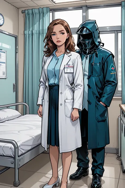 doctor standing in front of the hospital