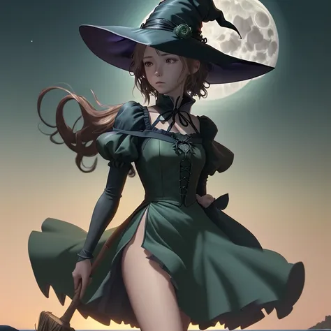    Translucent Illustration   、 anime style illustration 、   Little Silhouette in the Distance   、  Small Silhouette of a Witch ...