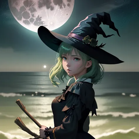    Translucent Illustration   、 anime style illustration 、   Little Silhouette in the Distance   、  Small Silhouette of a Witch ...