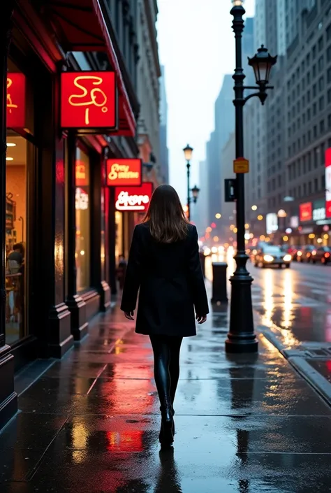 The image: elegant, cinematic, stylish, casual, fashionable scene, with a touch of mystery.
Hizzy, woman, fashionable clothes, w...