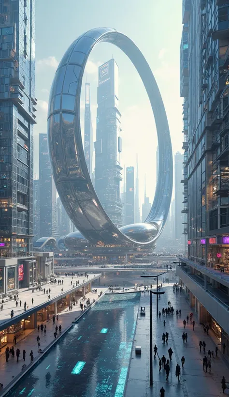 Futuristic sci-fi metropolis with a giant hemispherical museum in the middle, digital cityscapes, Zaha Hadid, sunny days, volume...
