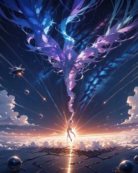Uncensored,(not sex),mắt nhiều màu,má ửng hồng,nude,gravity,outer space and stars