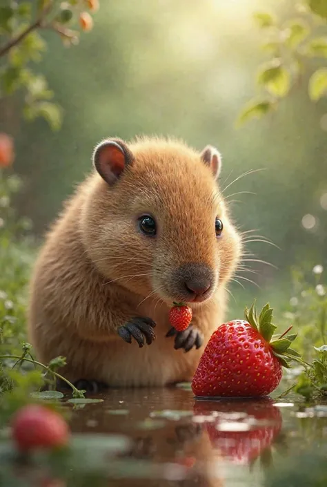 You can do a function with a capybara and a strawberry