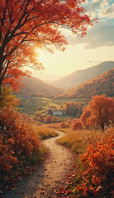 movie poster　Autumn scenery