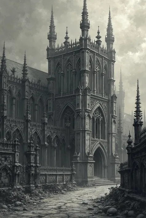 More Gothic architecture in the form of a sketch