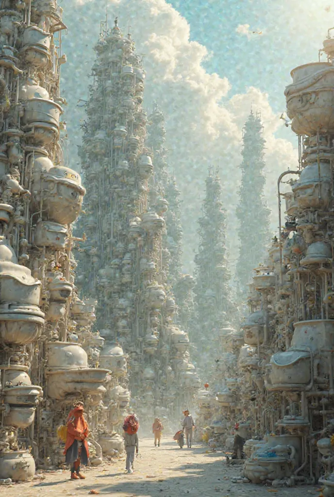 A city made from toilets