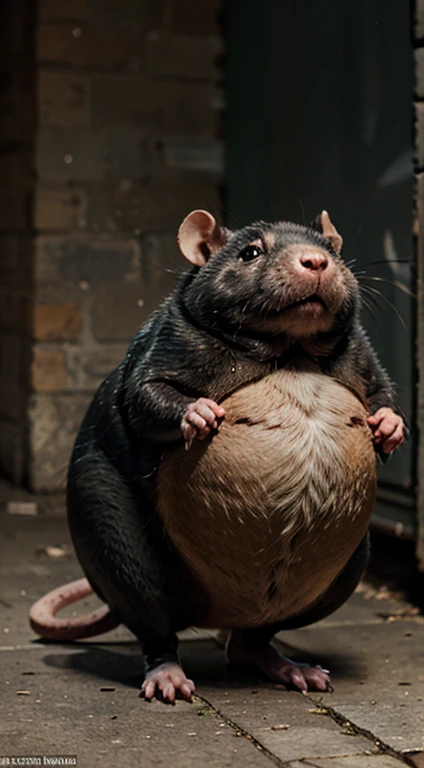 Extremely fat rat