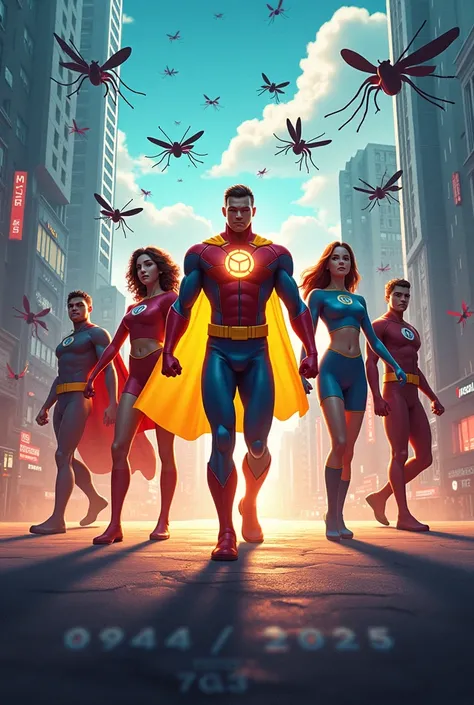 A VIRTUAL POSTER WITH THE THEME "HEALTH SUPERHEROES: COMBATING THE VILLAIN MOSQUITOES" DATA 09/04/2025 WITH THE 7 O'CLOCK:00 AS ...